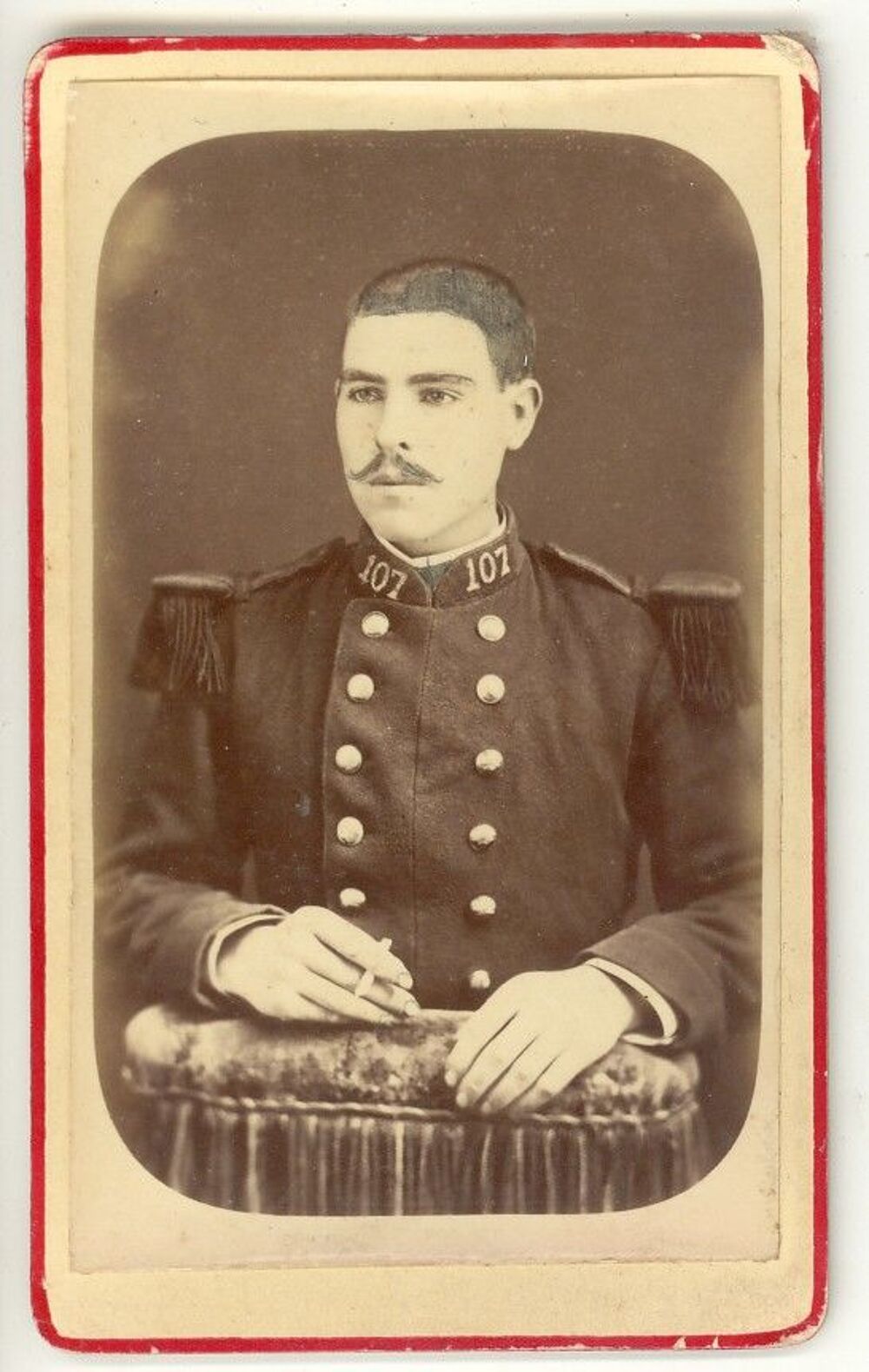 Photo Militaire 107e R&eacute;giment Infanterie C.M.Braud Angoul&egrave;me 