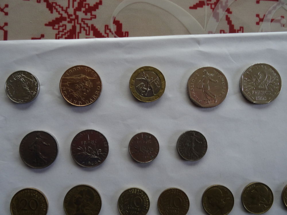 pi&egrave;ces de monnaie ancienne en franc 