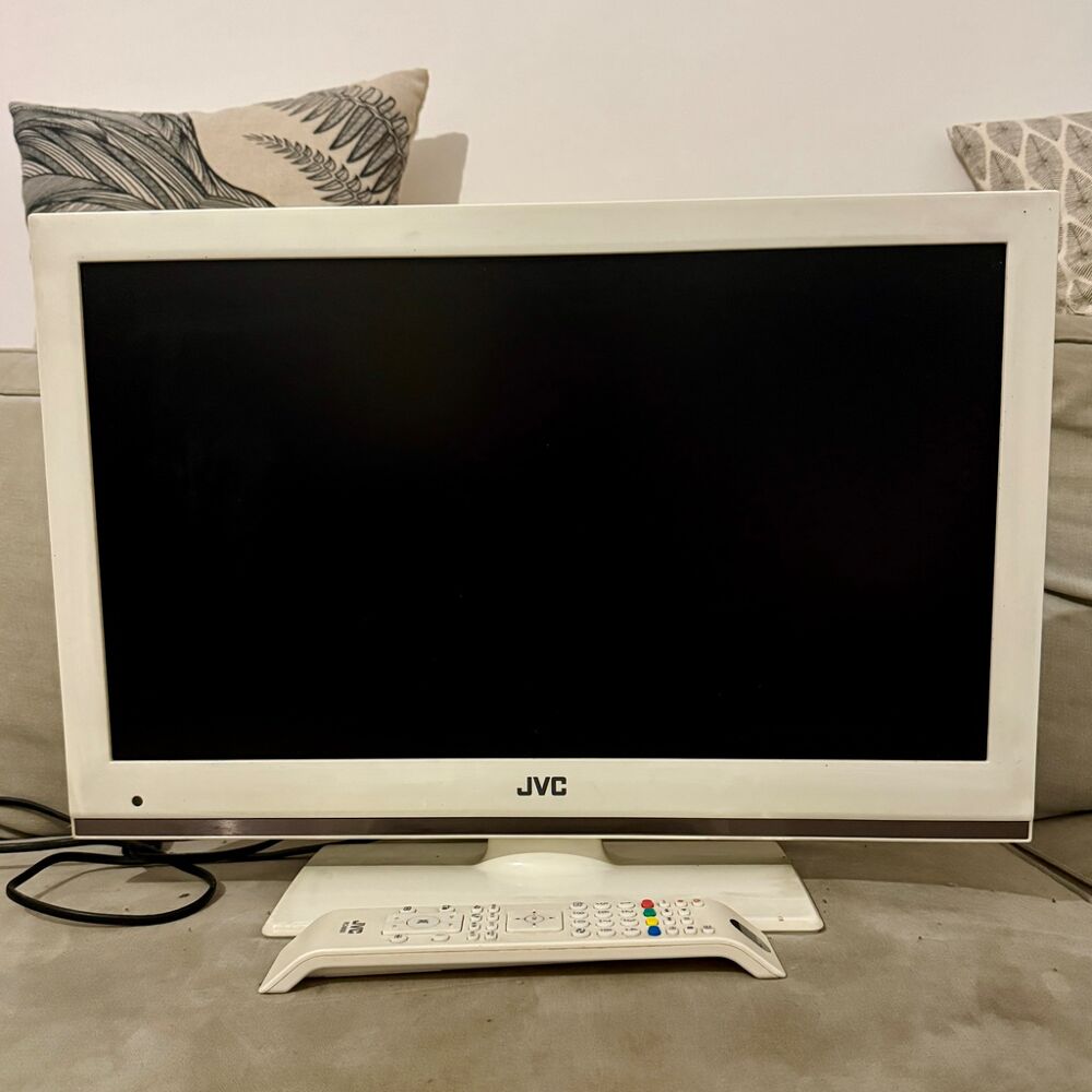 T&eacute;l&eacute;viseur JVC &Eacute;cran Plat Blanc LED Photos/Video/TV