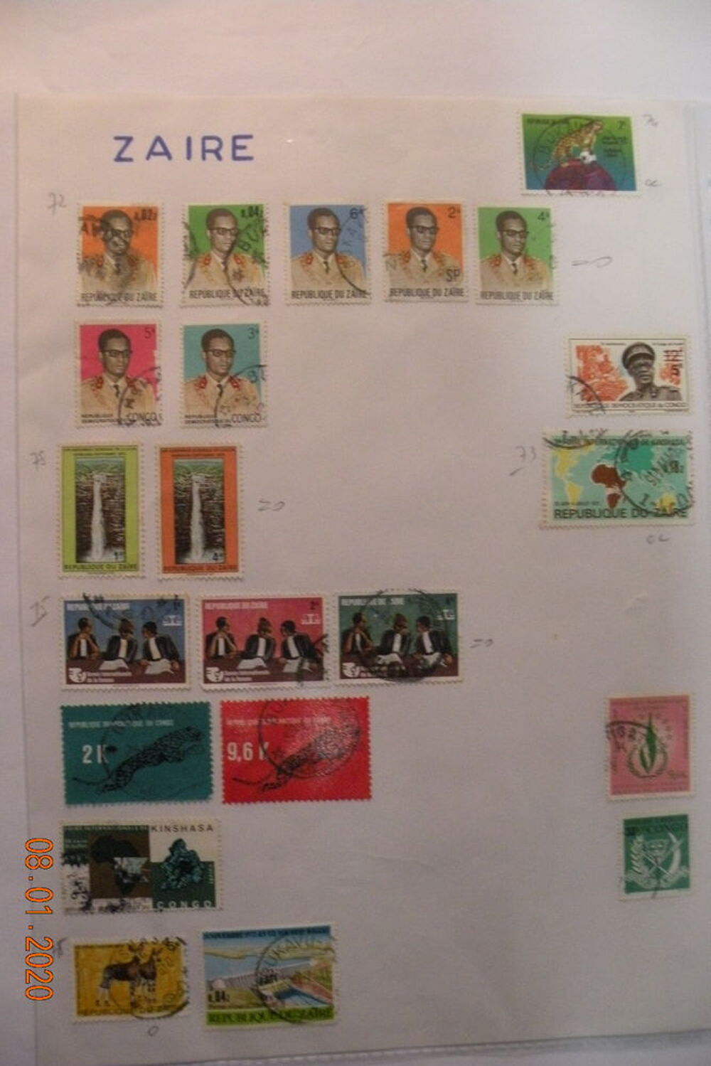 86 Timbres du ZA&Iuml;RE 