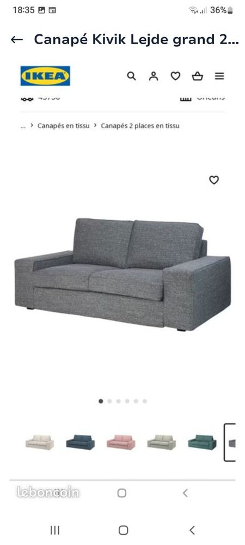 CANAPE KIVIK LEJDE 2/3 places hyper confort 190 cm
Meubles