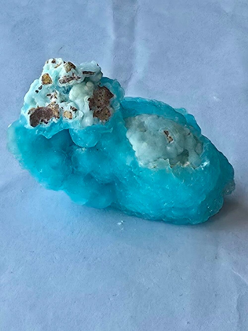 Cristal d'H&eacute;mimorphite Turquoise Brut-Pierre Naturelle 