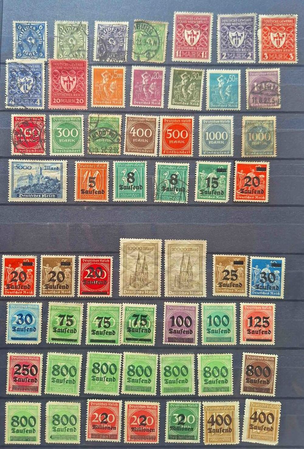 S&eacute;rie de timbres de collection d'Allemagne 