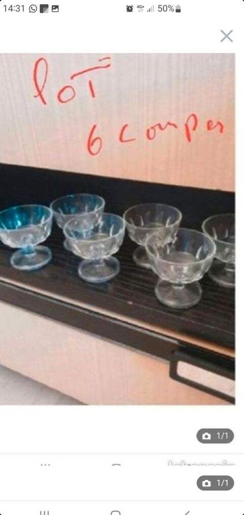 lot 6 coupes � glace ou fruits 6 Bron (69)