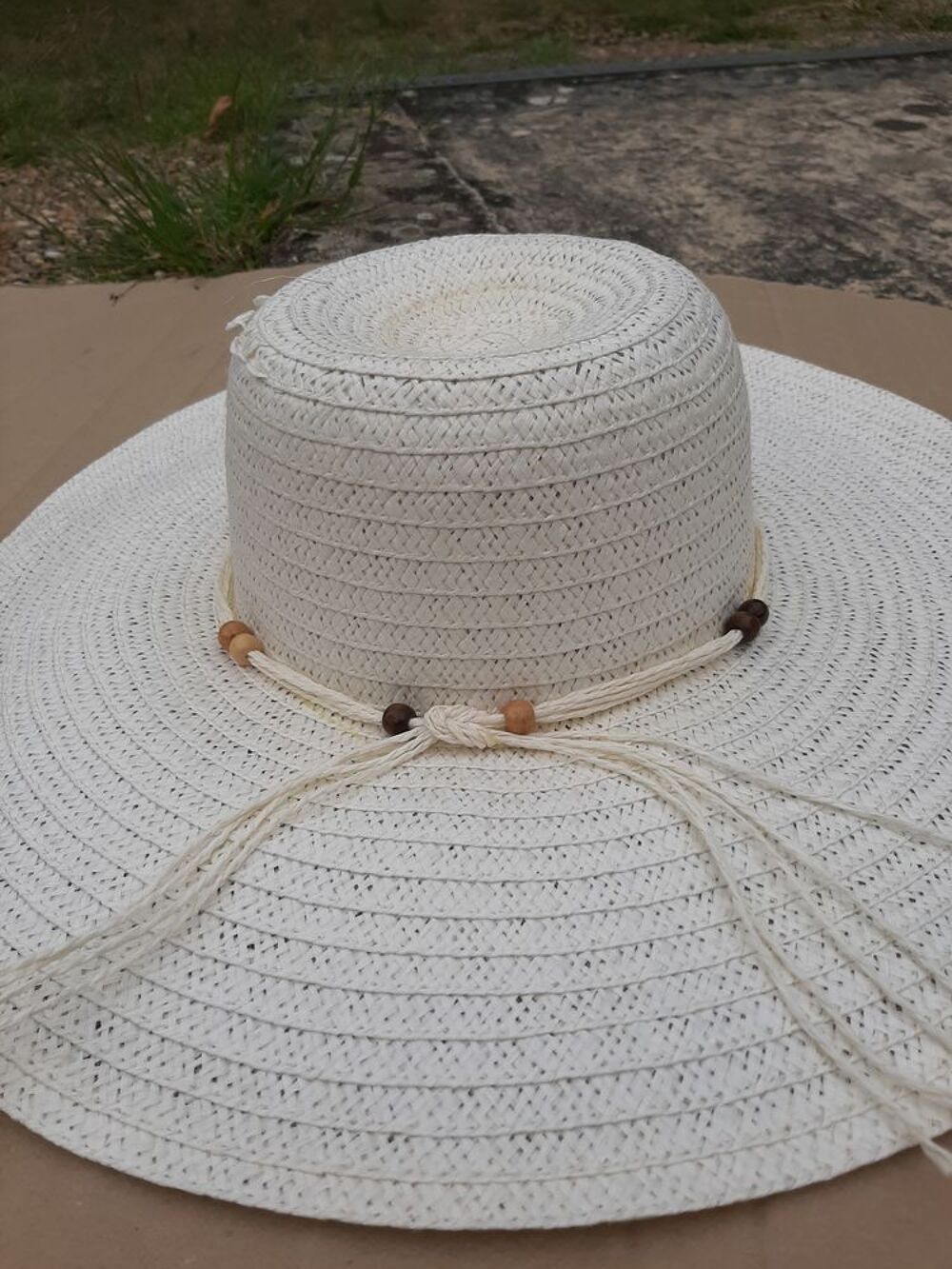 CHAPEAU de Paille d'&eacute;t&eacute; Jardin