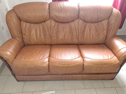 Canapé Bois massif et cuir Gold (3 ou 4 places) 650 Laon (02)