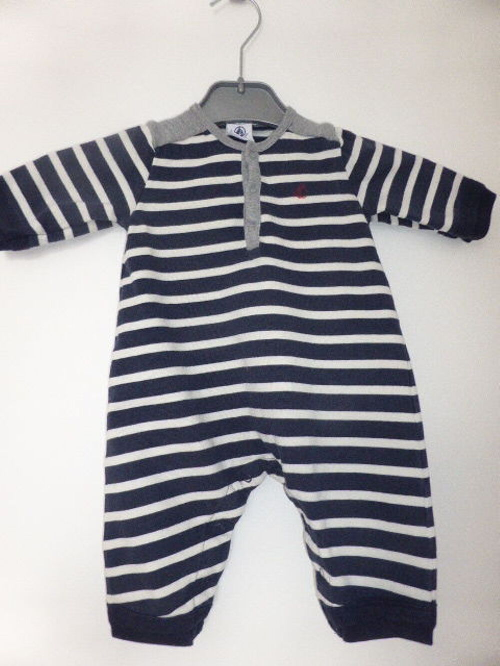 Petit Bateau Combinaison ray&eacute;e marine 3 mois Vêtements enfants