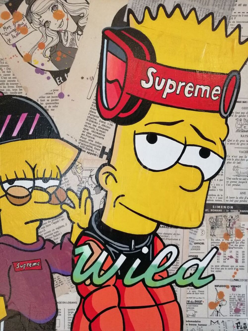 Toile POP'Art Simpson Supreme Dcoration