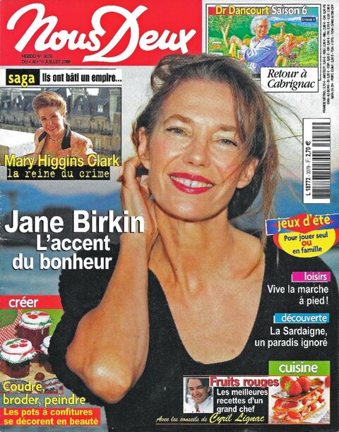 NOUS DEUX Magazine n3079 2006  Mary HIGGINS CLARK  2 Castelnau-sur-Gupie (47)