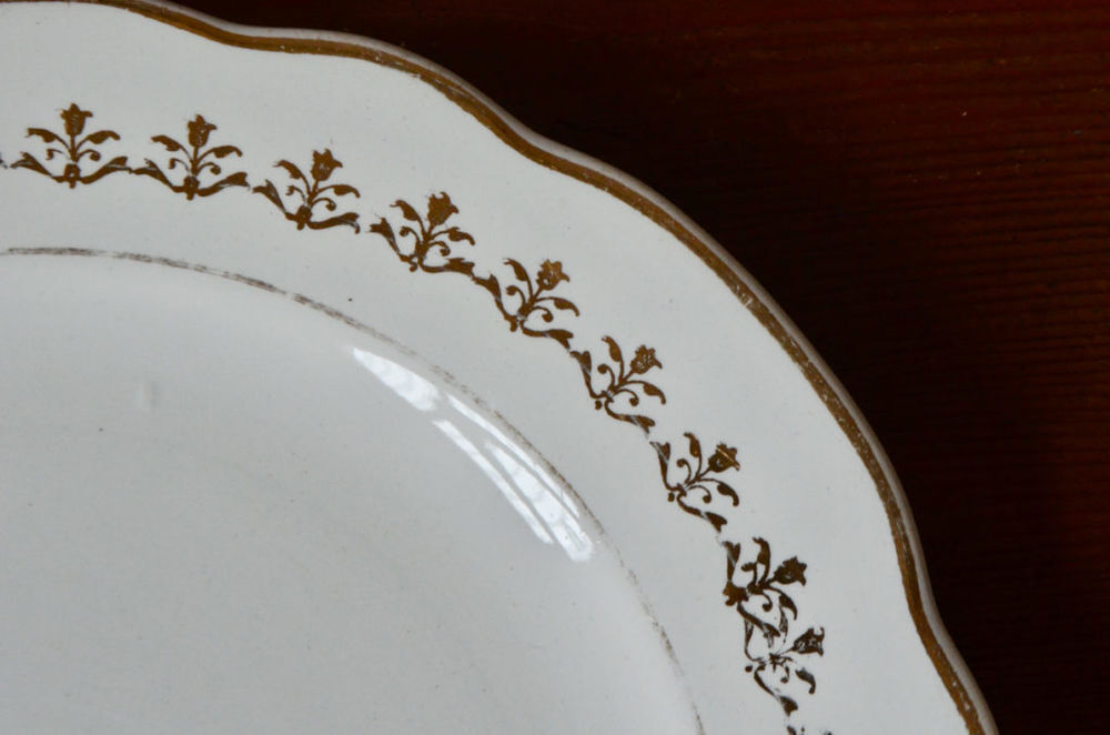 Service de vaisselle ancienne 43 pi&egrave;ces Sarreguemines Claire Décoration