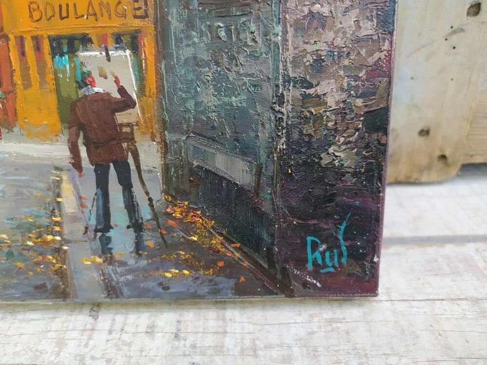 Tableau Peinture HST Paris Montmartre Sign&eacute; Antonio Rus 