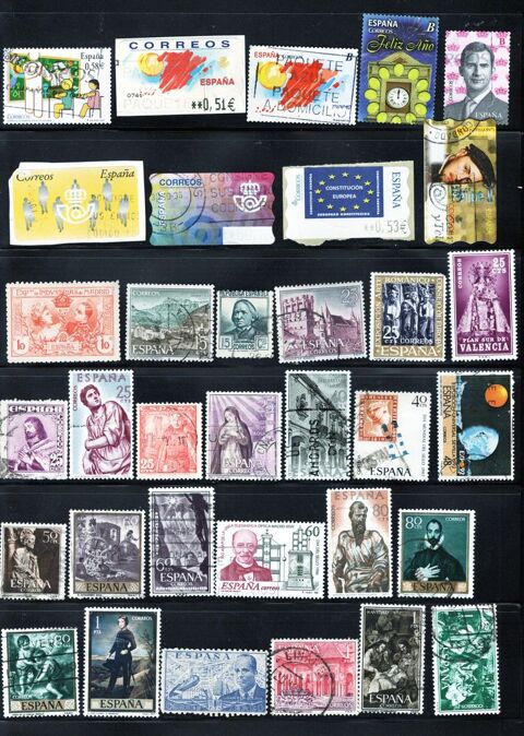 lot de 122 timbres d'ESPAGNE 4 Les Églisottes-et-Chalaures (33)