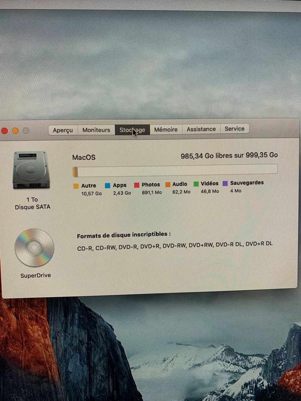 tr&egrave;s bon &eacute;tat Apple IMac 27" Matériel informatique