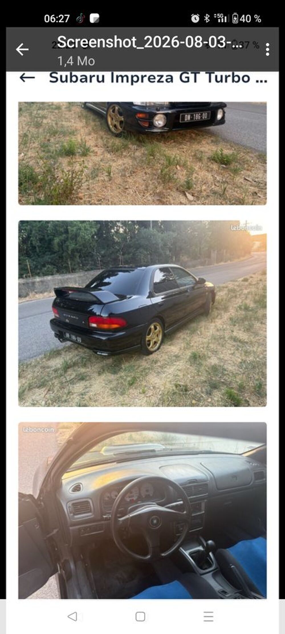 Impreza 2.0i Tbo GT 1999 occasion 43140 La S&eacute;auve-sur-Sem&egrave;ne