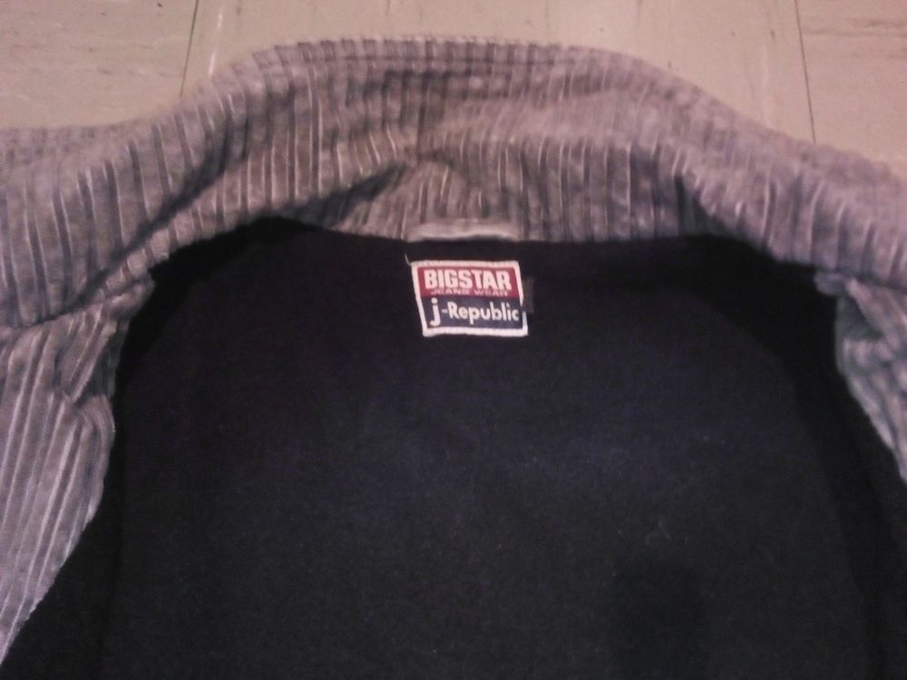 Veste blouson homme jean's velours grise Taille XL 54/56 Vêtements