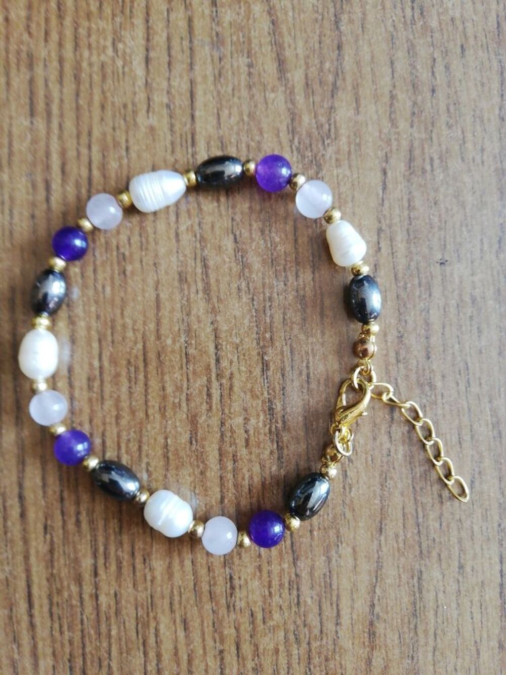 bracelet amethyste quartz perle culture Bijoux et montres