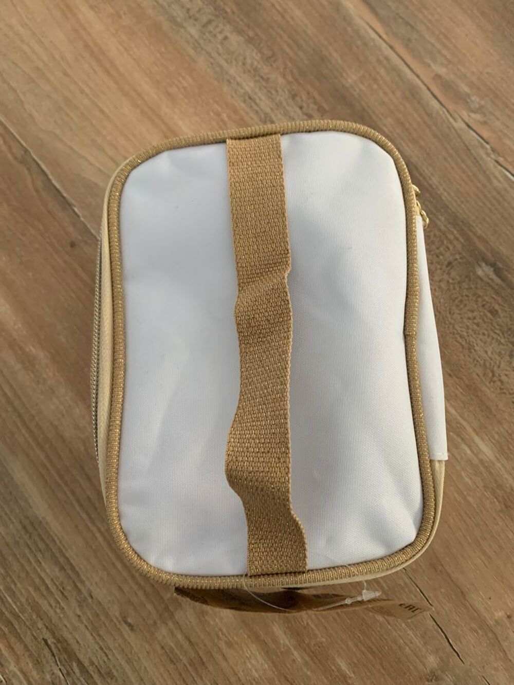 Trousse de toilette " Yves Rocher " - Couleur blanc / Maroquinerie