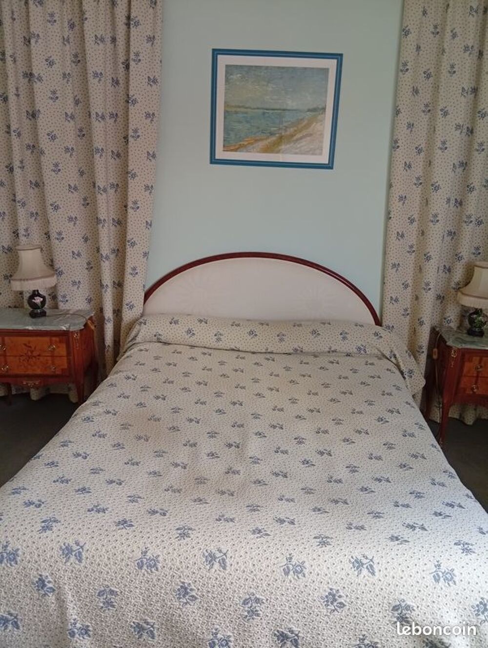 Ensemble de chambre : couvre-lit + t&ecirc;te de lit + tentures Décoration