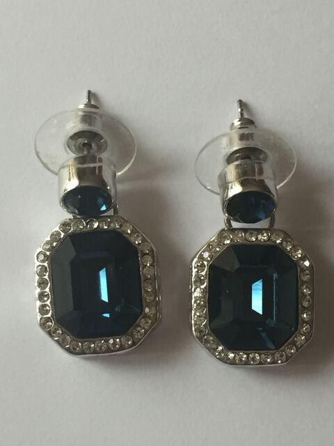 Boucles oreilles plaquées or blanc cristaux de Swarovski 30 Joué-lès-Tours (37)