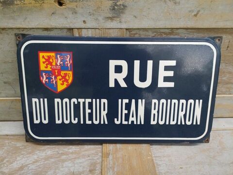 Plaque Émaillée Rue du Dr Jean Boidron Résistant 39-45 70 Loches (37)