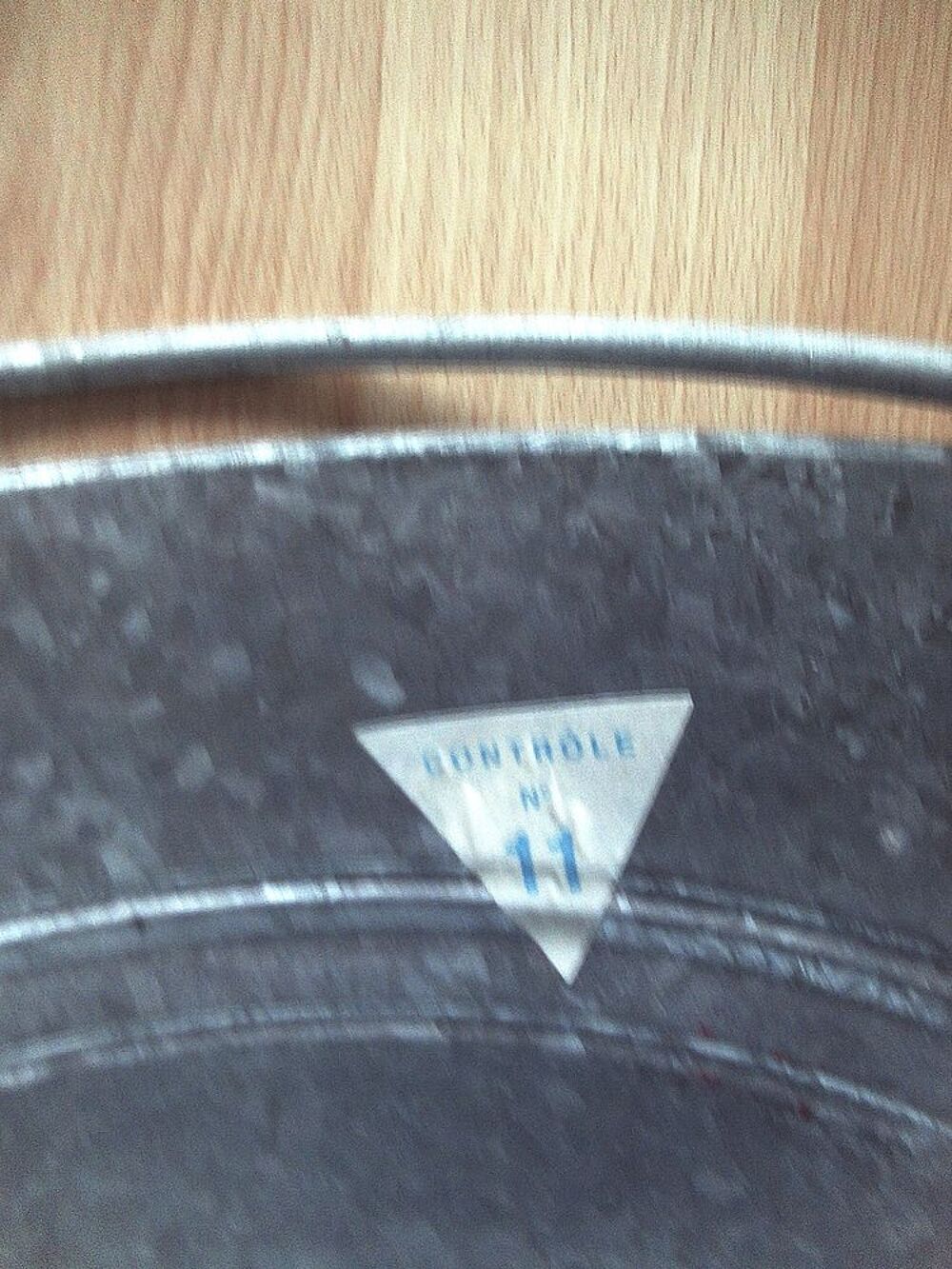 Seau de m&eacute;nage vintage Guillouard acier galvanis&eacute; zinc, 11 L Jardin