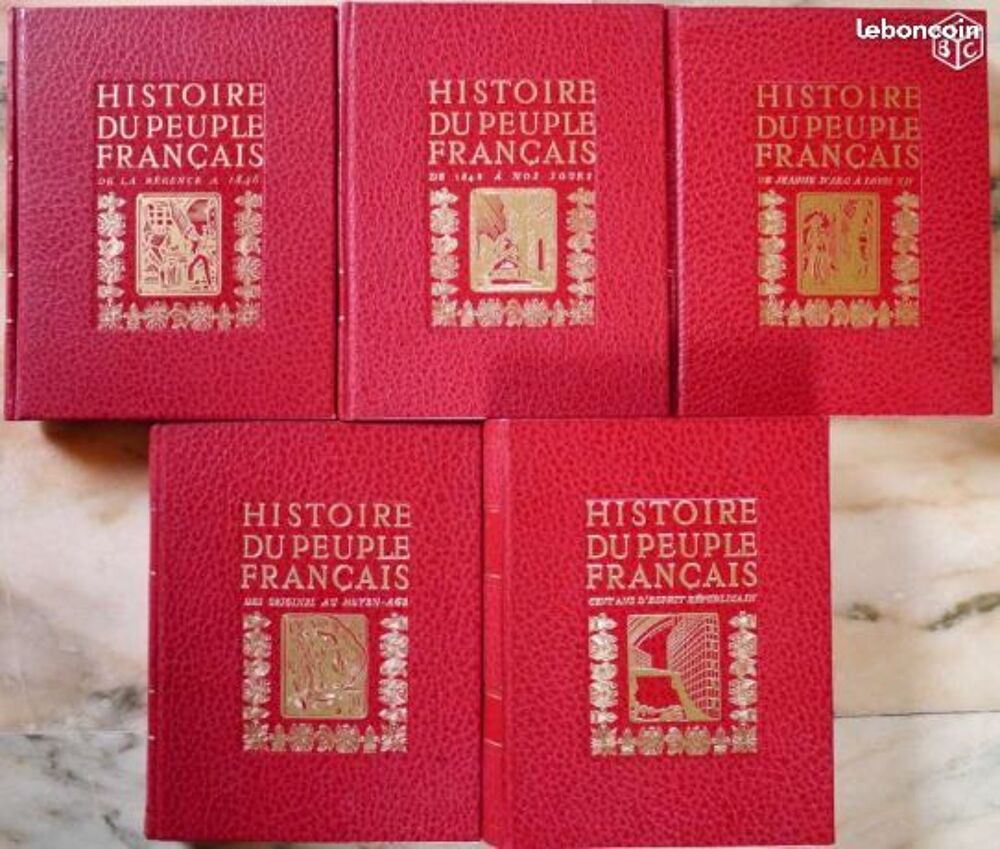 Histoire du peuple fran&ccedil;ais en 5 volumes. Livres et BD