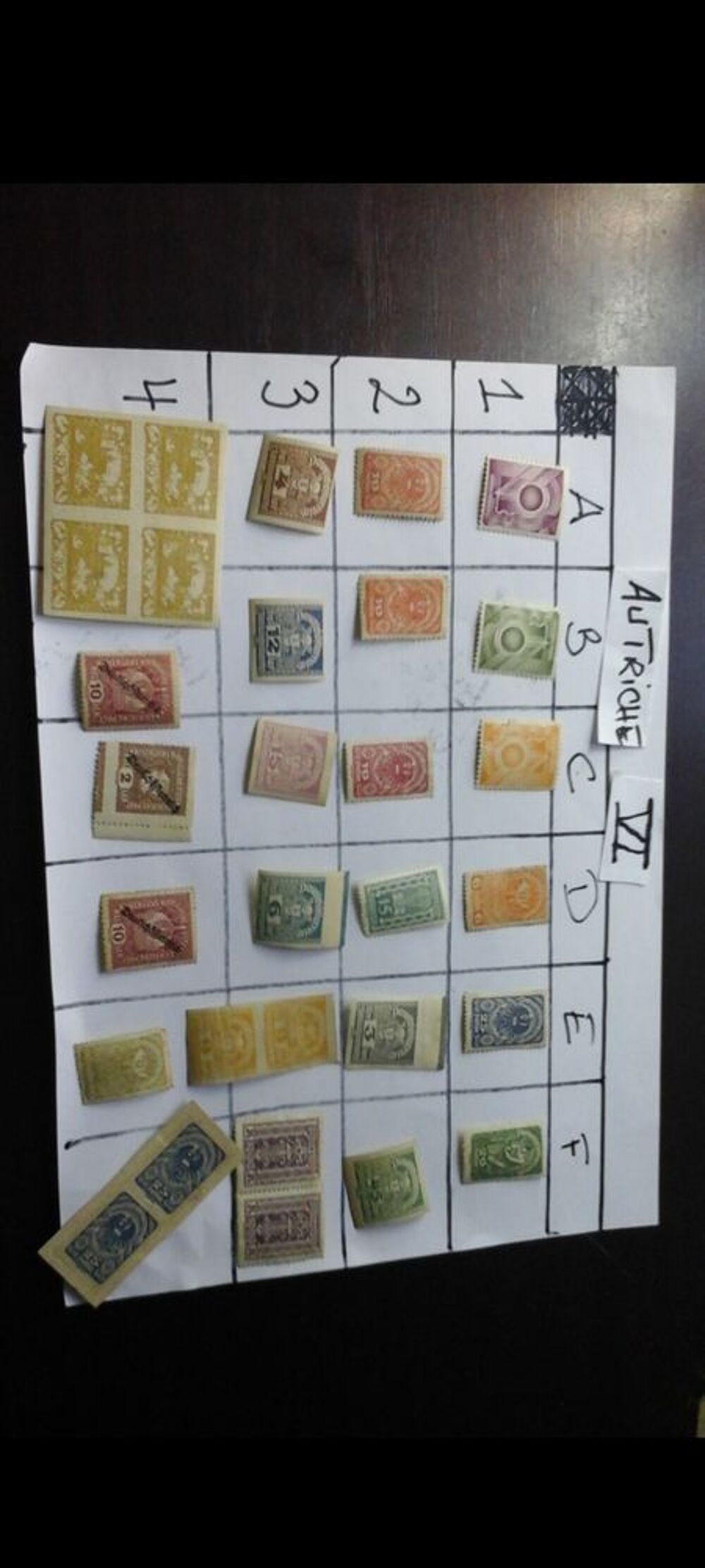 d'anciens timbres 