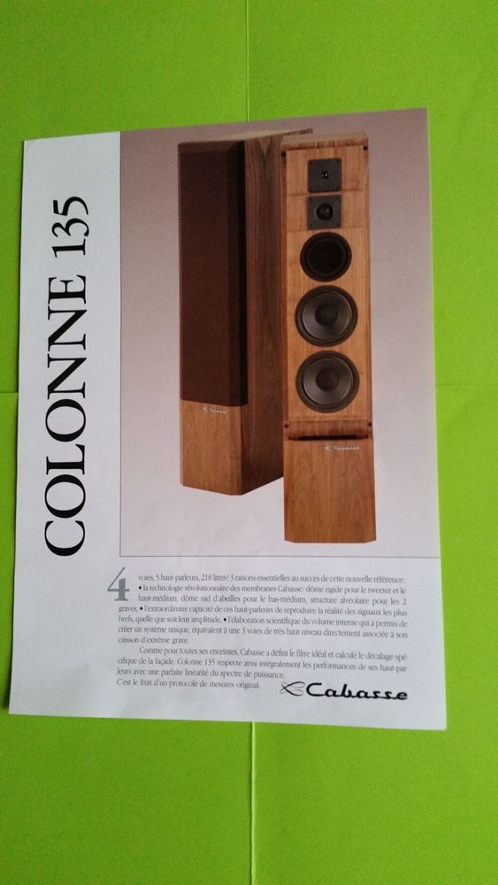 CABASSE COLONNE 135 Audio et hifi