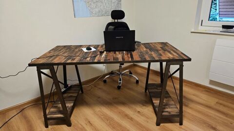 Bureau bois et acier (style industriel) Strasbourg (67)