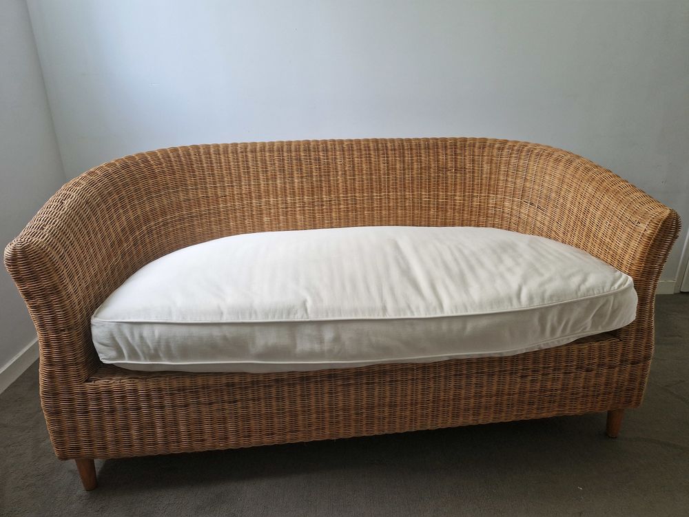 Canap&eacute; osier &quot;Habitat &quot; Meubles