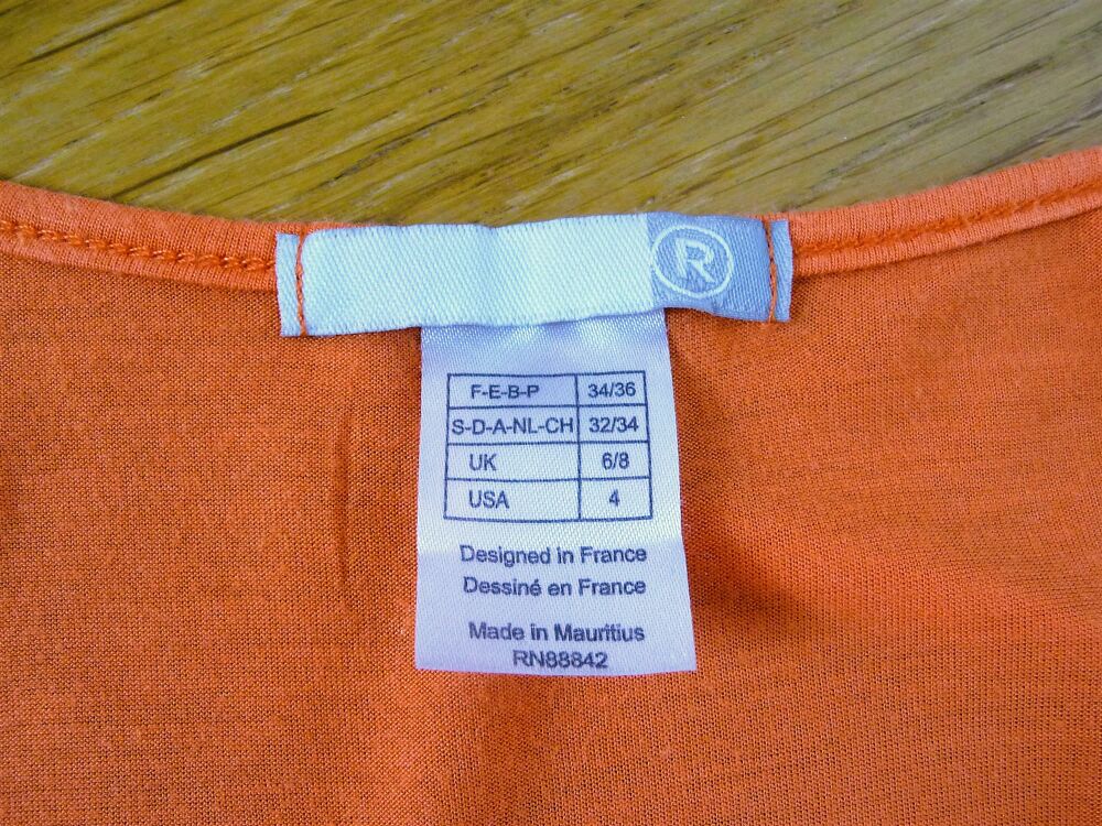 Double Top/ Tee Shirt Orange &agrave; Bretelles- La Redoute Vêtements