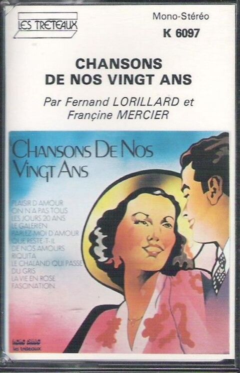 Cassette K7 audio Chansons de nos 20 ans (Lorillard/Mercier) 3 Balma (31)