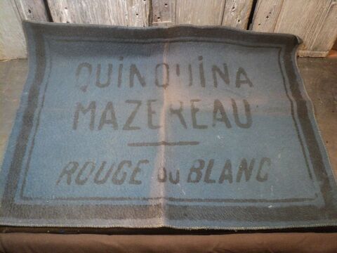 Ancien Tapis de Cartes Publicitaire Quinquina Mazereau 35 Loches (37)