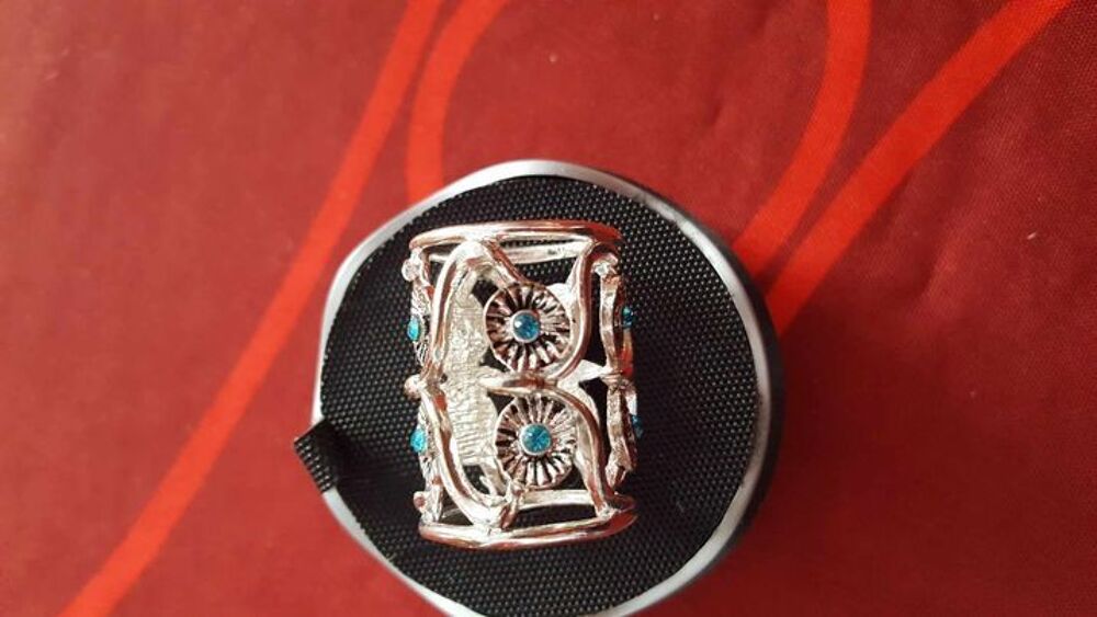  Bague vintage, tonneau stress bleus artisanale T 55 N&deg; 1320 Bijoux et montres