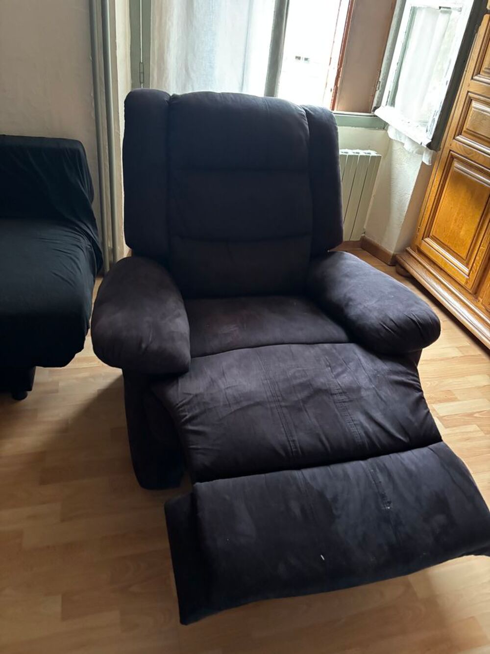 fauteuil velours noir Meubles
