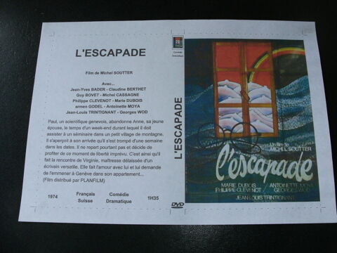 Film :   L 'escapade   35 Saint-M�dard-en-Jalles (33)