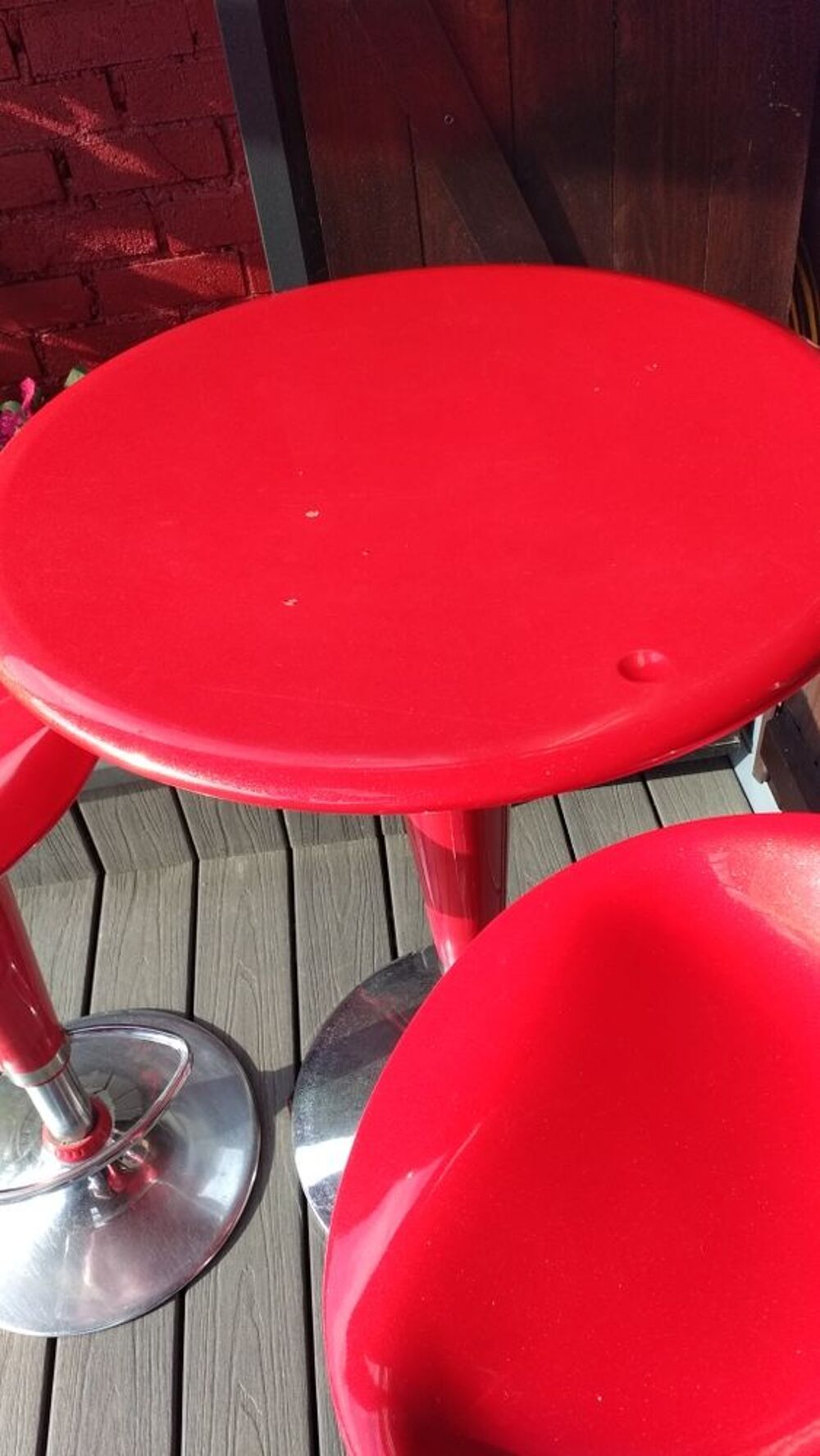 2 tabourets et une table t&eacute;lescopiques vintage Meubles