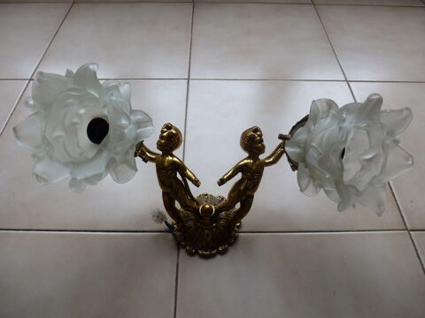 Applique en laiton Macif avec ch�rubins 30 P�rols (34)