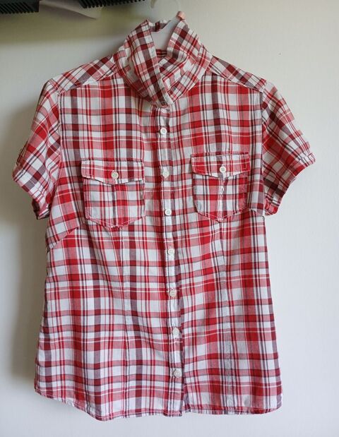 CHEMISIER ETE A CARREAUX ROUGES ET BLANCS 6 Nevers (58)