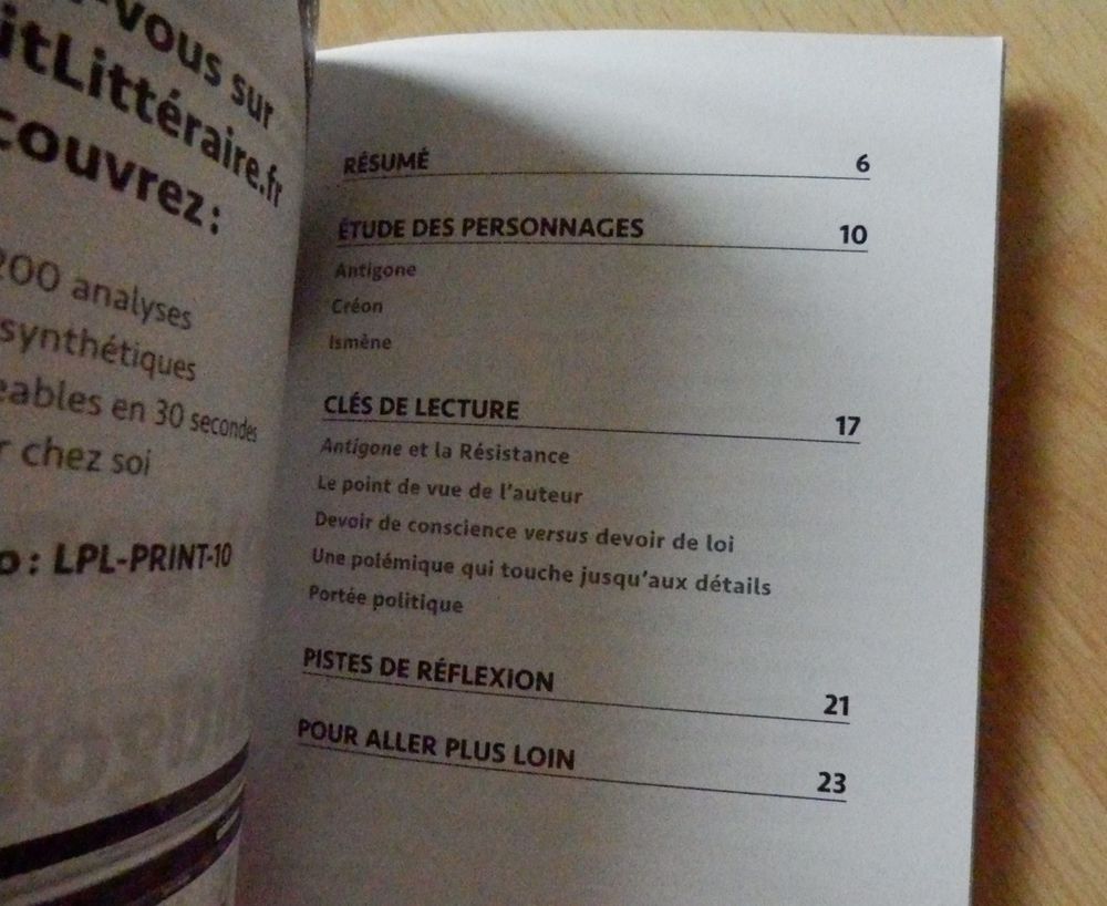 Fiche de lecture : Antigone de Jean Anouilh : NEUF Livres et BD