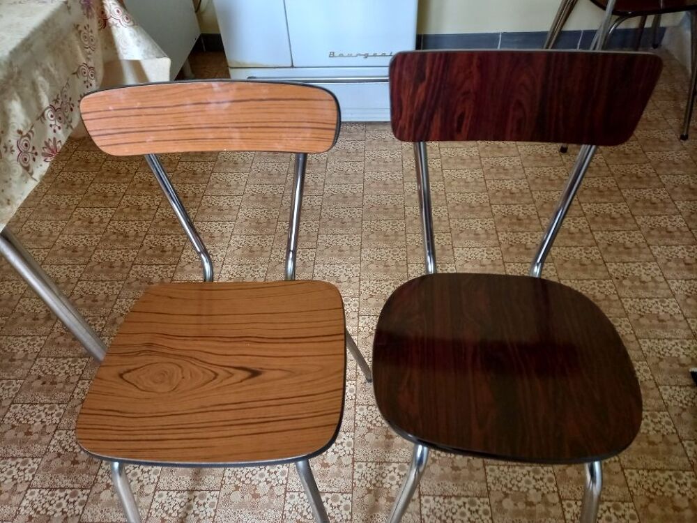 chaises en formica marron Meubles