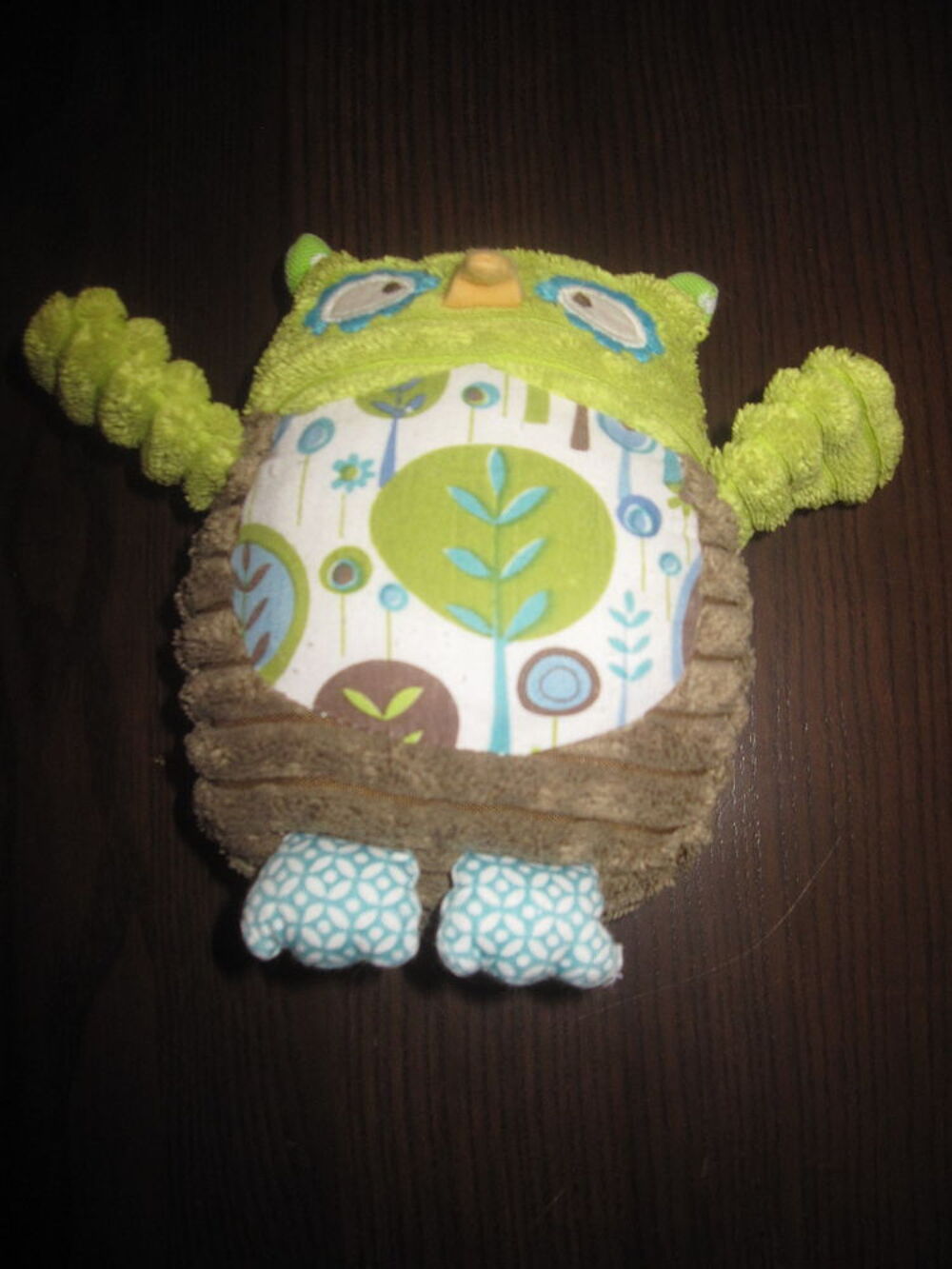 HIbou chouette tissea fly vert marron Jeux / jouets
