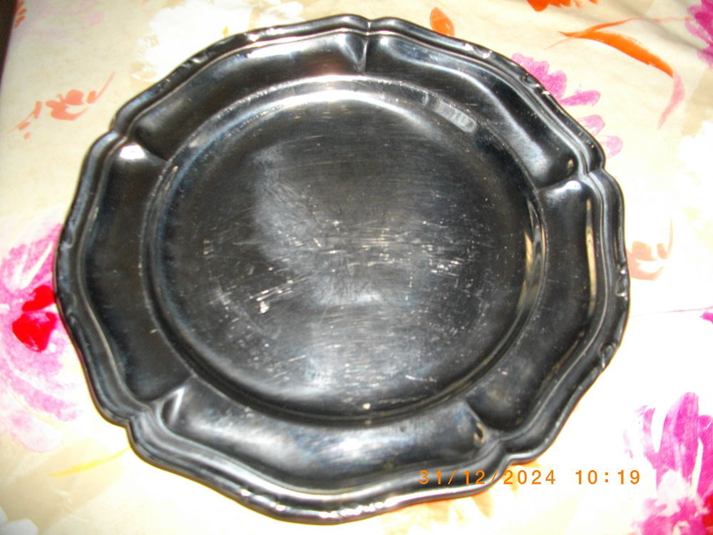 Plat rond plat en inox - Diam&egrave;tre : 27 cm Cuisine