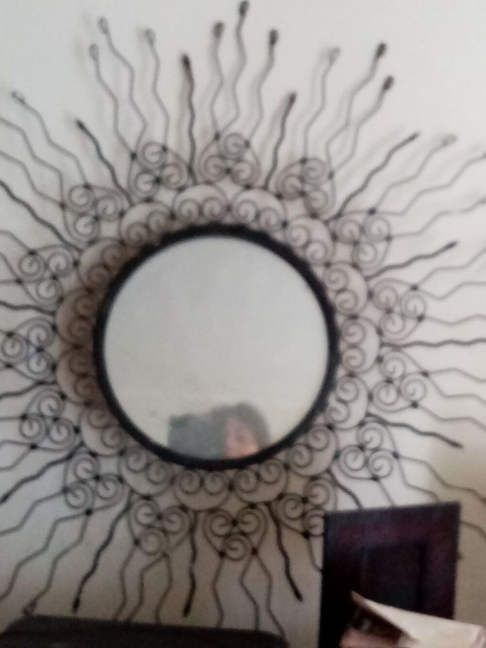 miroir fer forg&eacute; Décoration