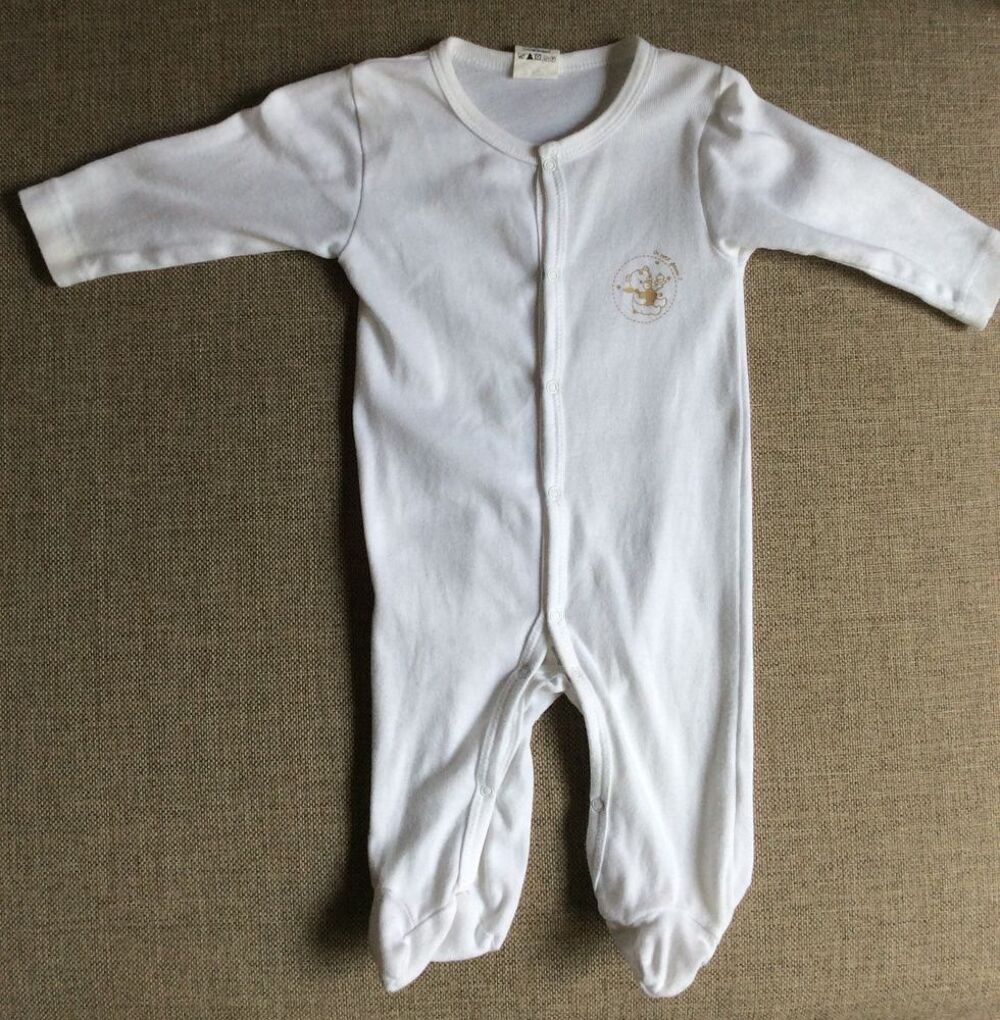 Grenouill&egrave;re / Pyjama blanc motif nounours 3 mois Vtements enfants