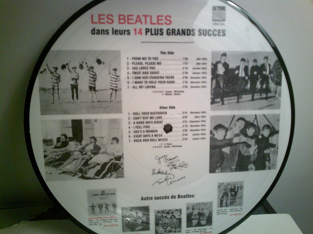 vinyle picture disc the beatles osx231 les 14 plus grands s CD et vinyles