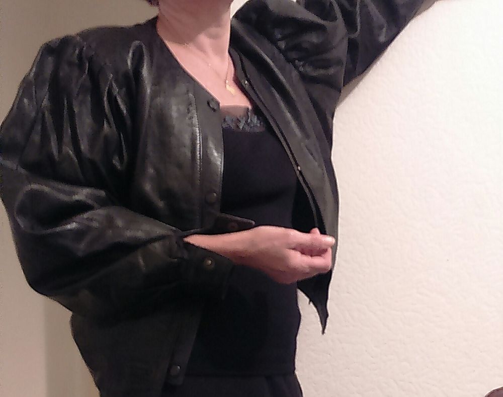 Blouson en cuir d'agneau hyper souple Vêtements