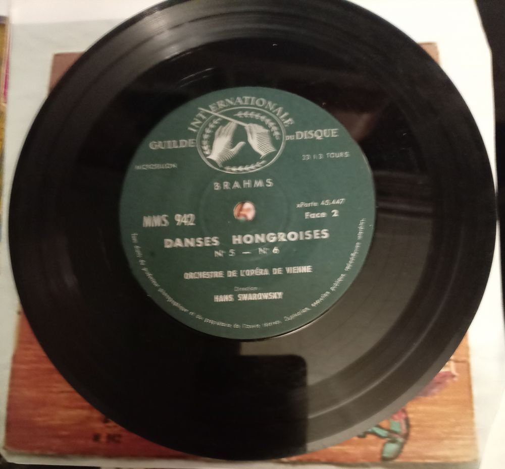  BRAHMS / DISQUE VYNIL 45 TOURS / HANS SWAROWSKY CD et vinyles