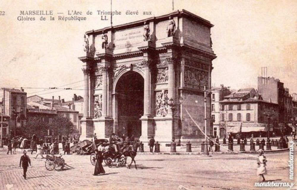 Carte postale 1900 Marseille arc de triomphe 