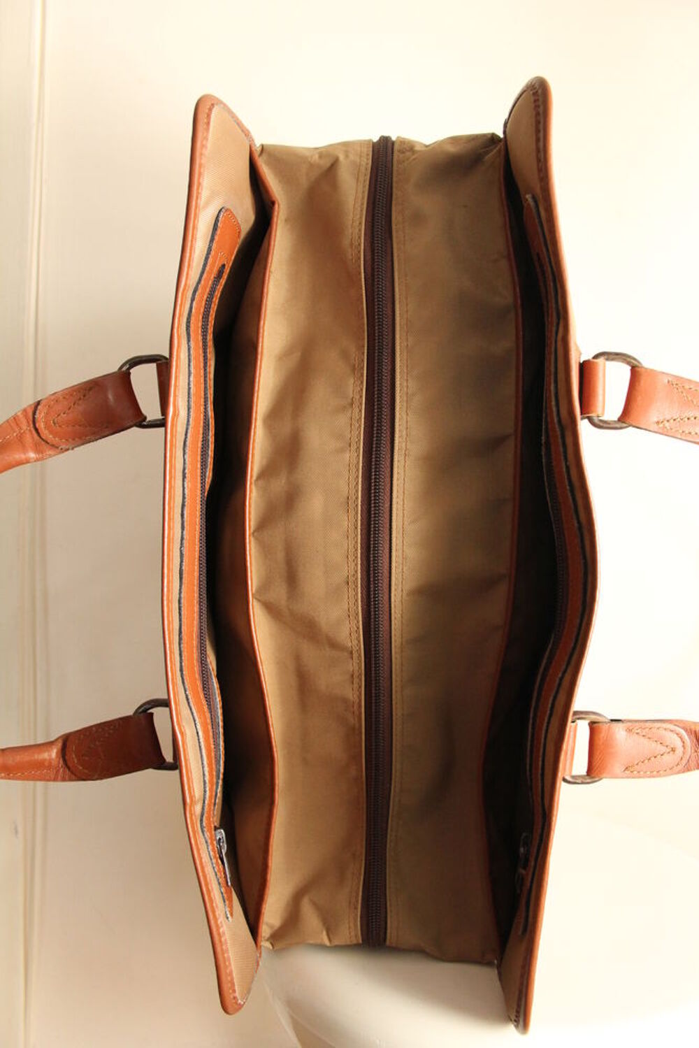 Sac cabas toile et cuir LANCEL Maroquinerie